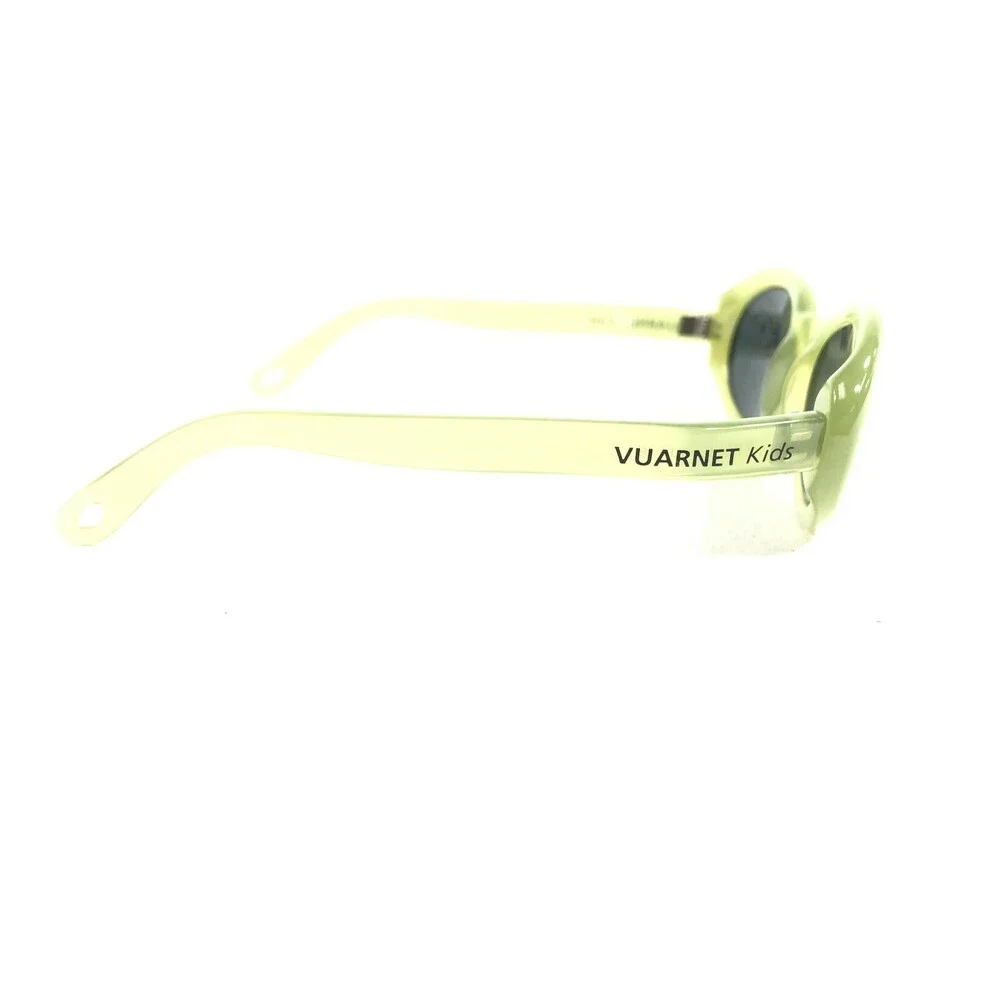 Vaurnet Kids Sunglasses POUILLOUX B600 Clear Green Round Frames with Blue Lenses
